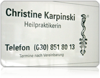 Praxisschild Christine Karpinski